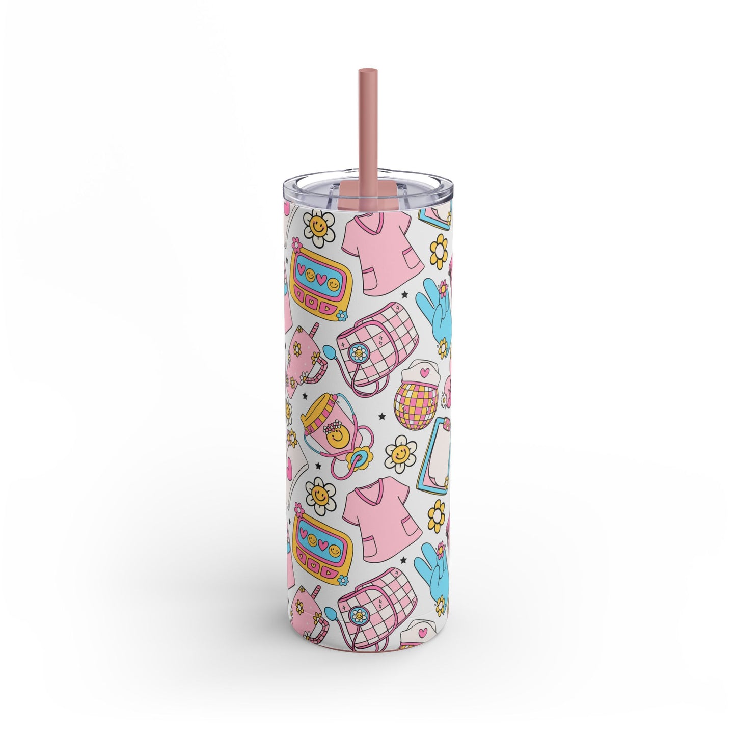 Nurse Skinny Tumbler with screw-on slide