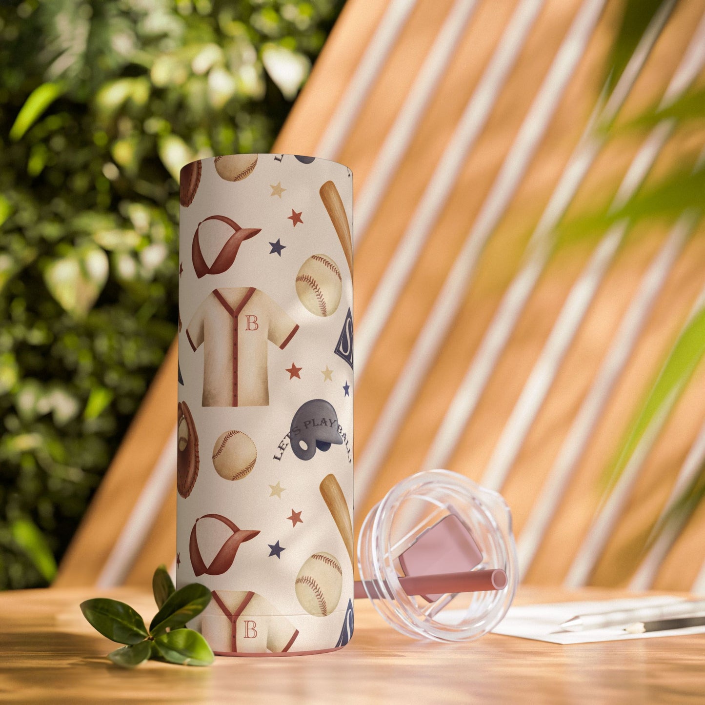 Home Run Skinny Tumbler with screw-on slide