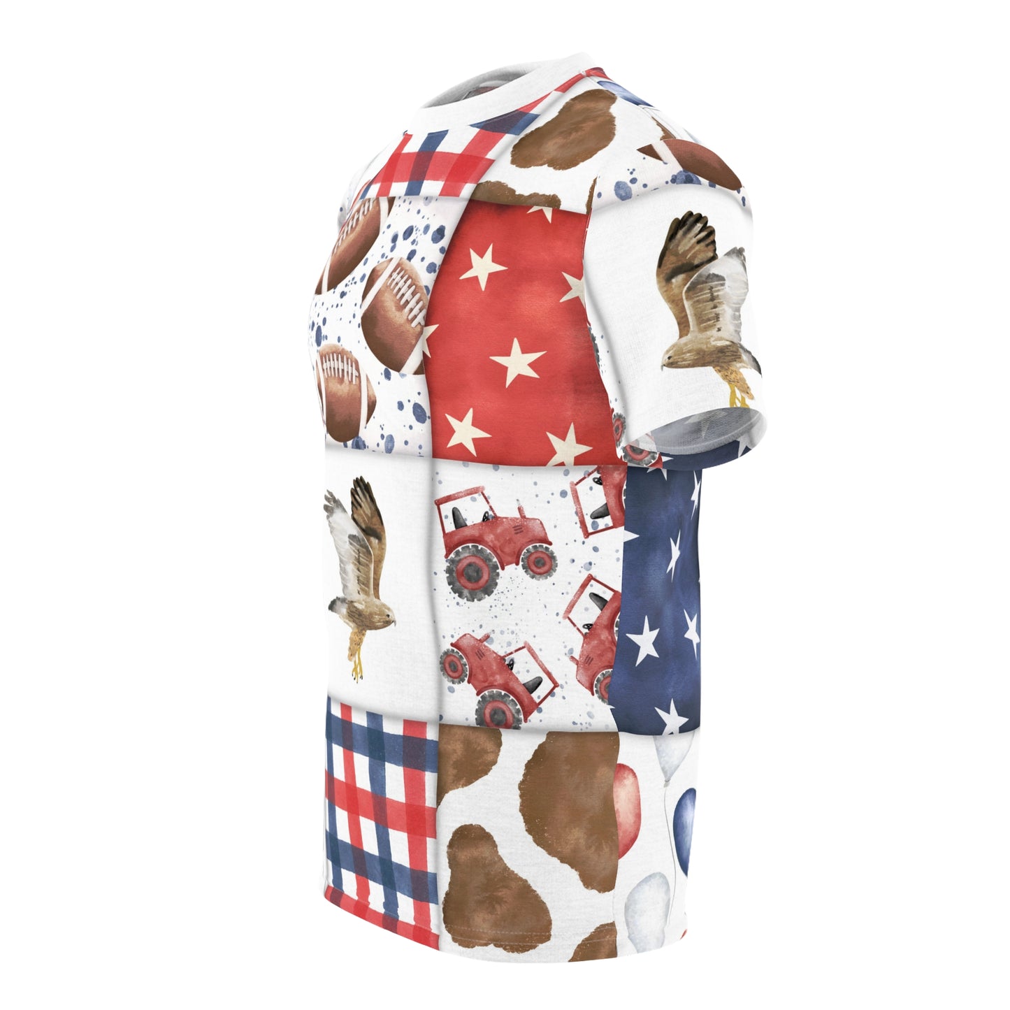 Patriot Patchwork All-Over-Print T-Shirt