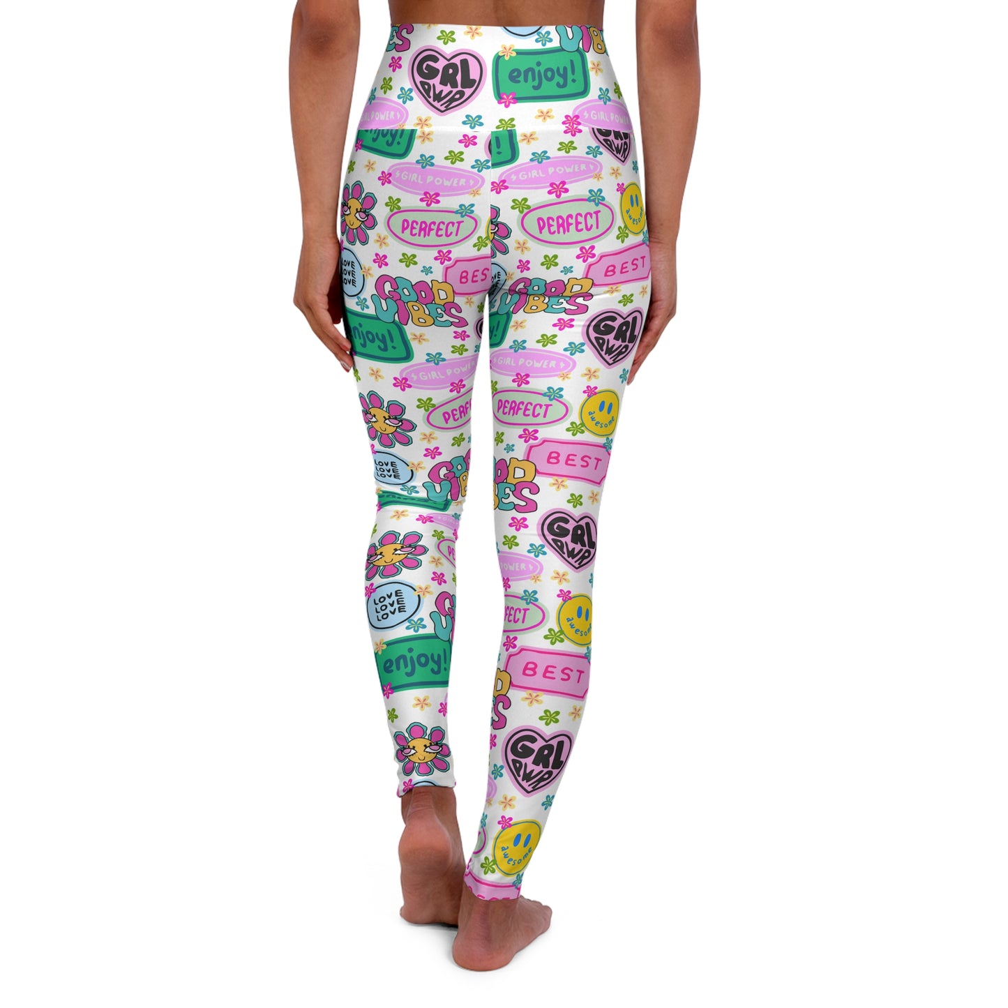 Girl Power, Good Vibes High Waisted Yoga Leggings