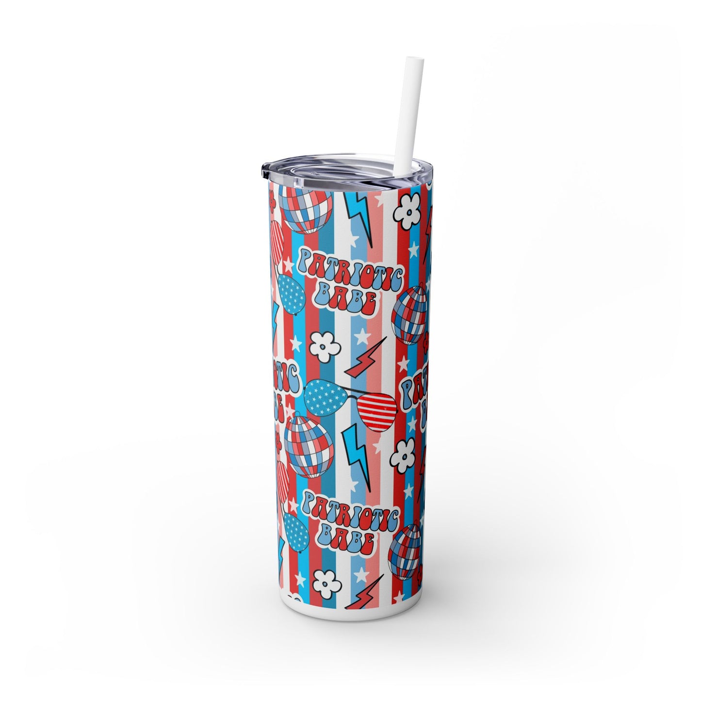 Patriotic Babe Skinny Tumbler