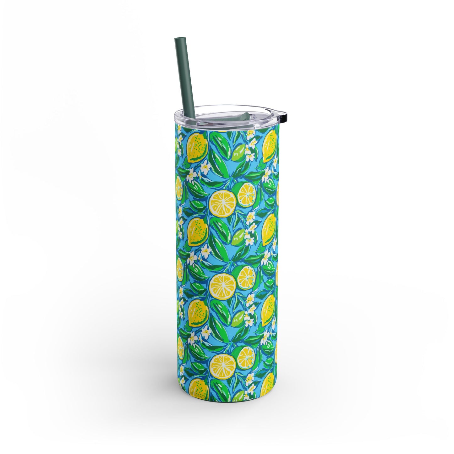 Citrus Splash Skinny Tumbler with screw-on slide