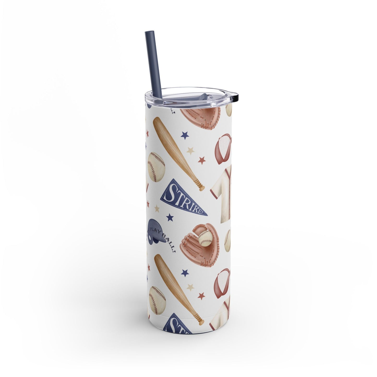 Home Run Skinny Tumbler with screw-on slide