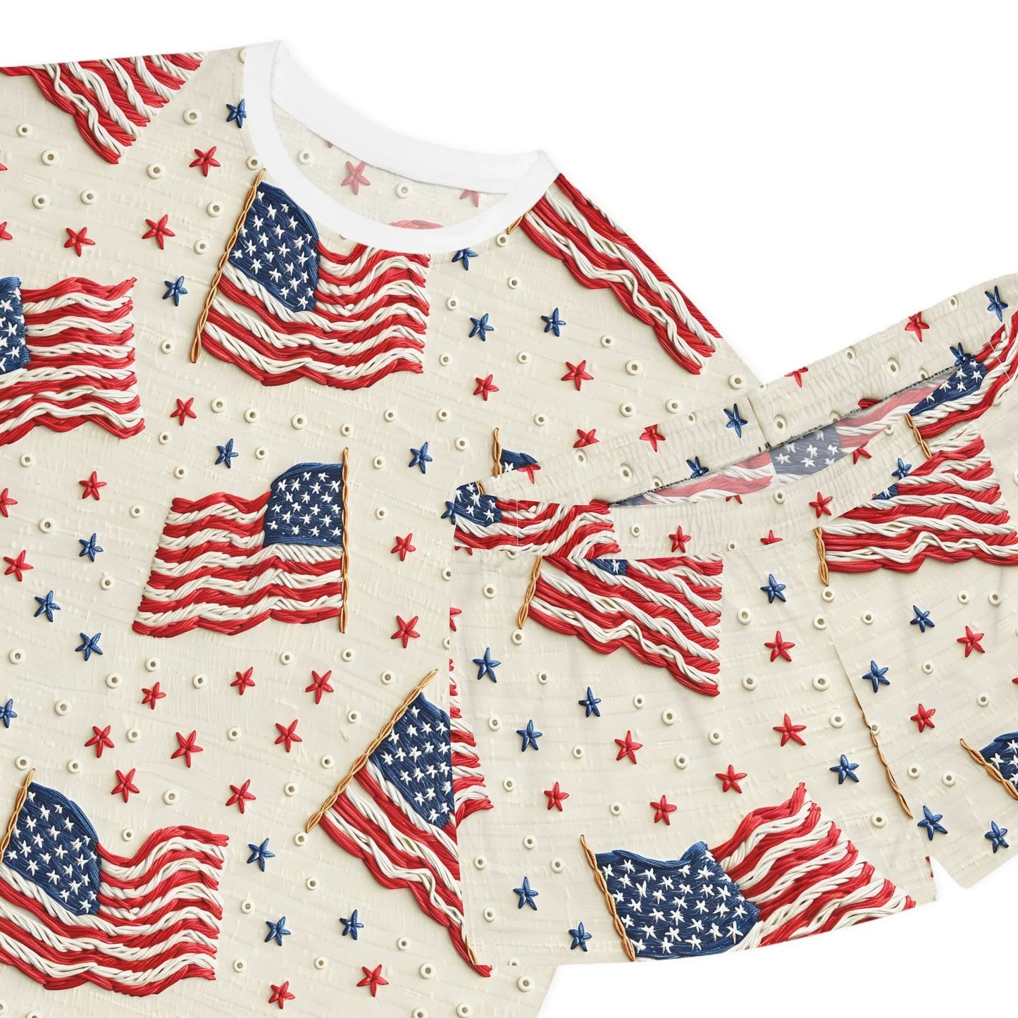 Flag of Freedom Women’s Short Pajama Set - All Over Prints