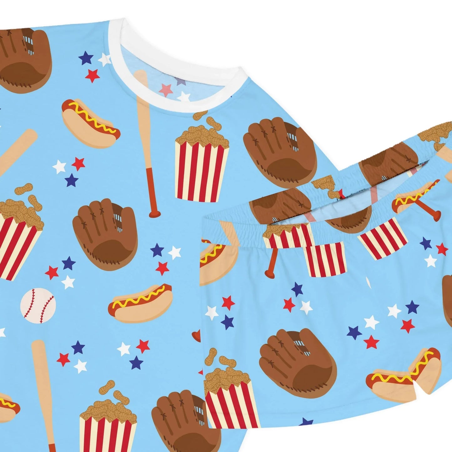 Game Day Women’s Short Pajama Set - All Over Prints