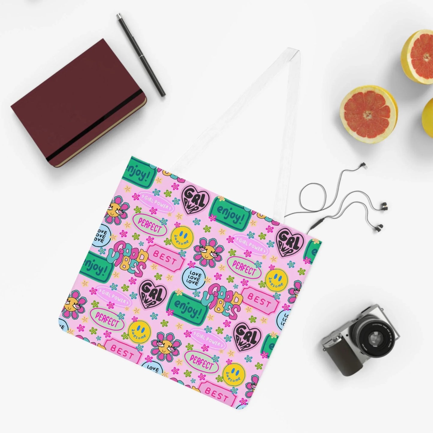Girl Power Good Vibes Tote Bag - One size / White - Bags