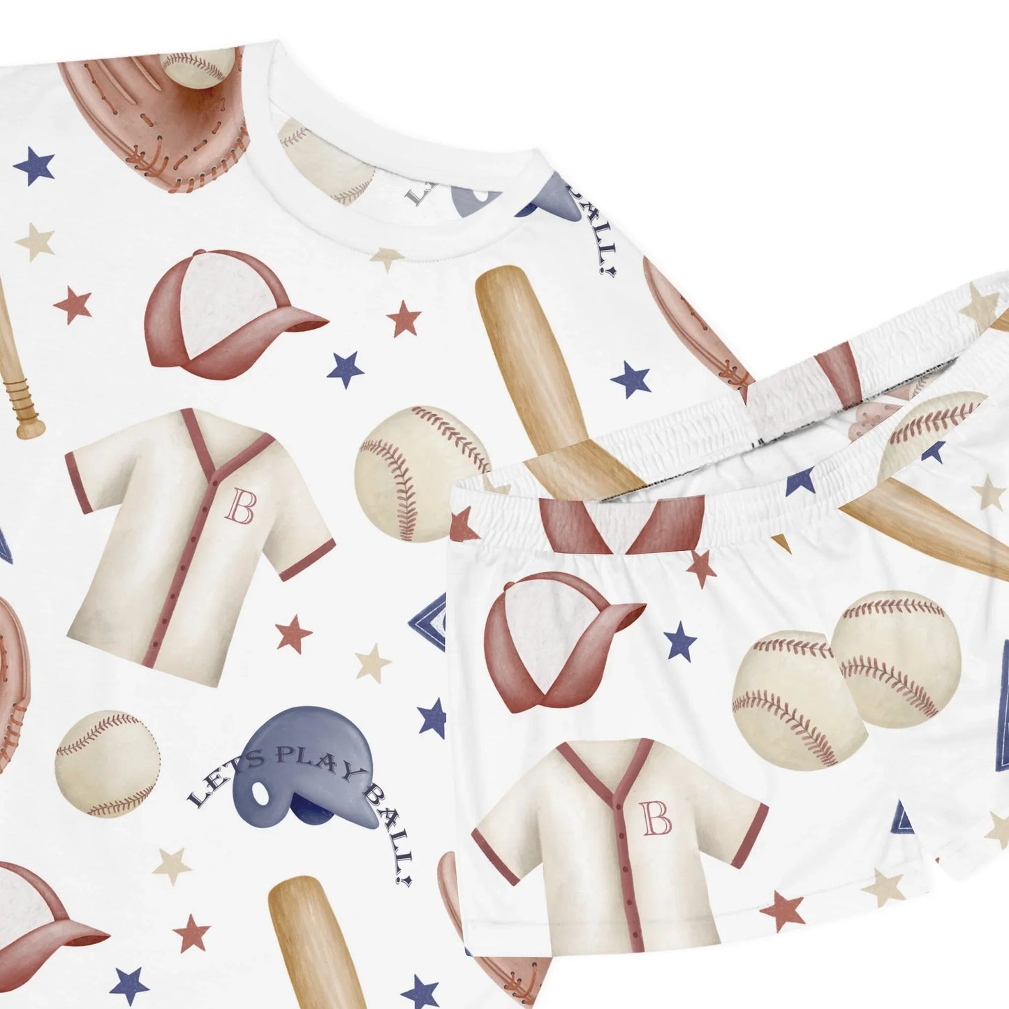Home Run Women’s Short Pajama Set - All Over Prints