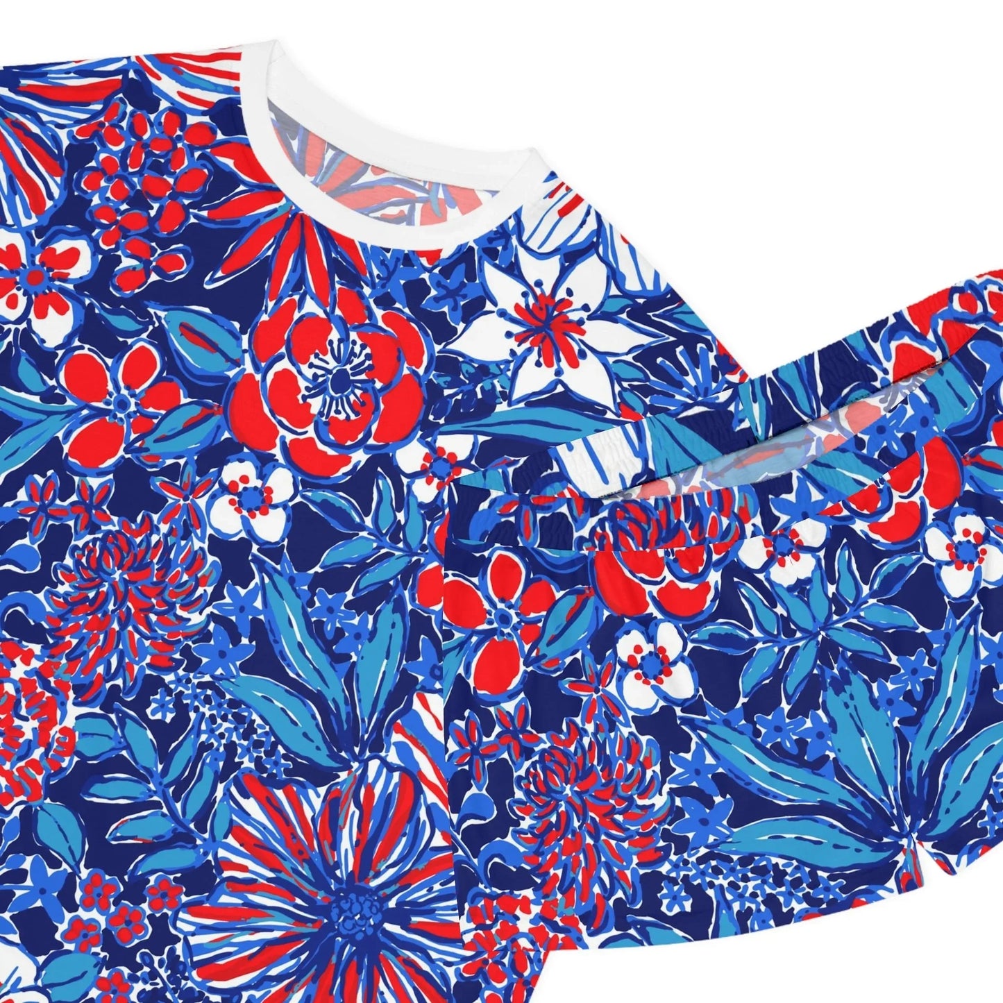 Liberty Garden Women’s Short Pajama Set - All Over Prints
