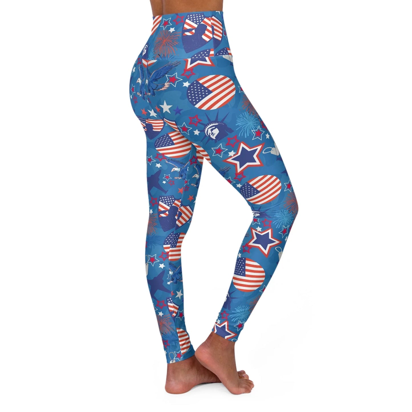 Patriot Duty High Waisted Yoga Leggings - All Over Prints