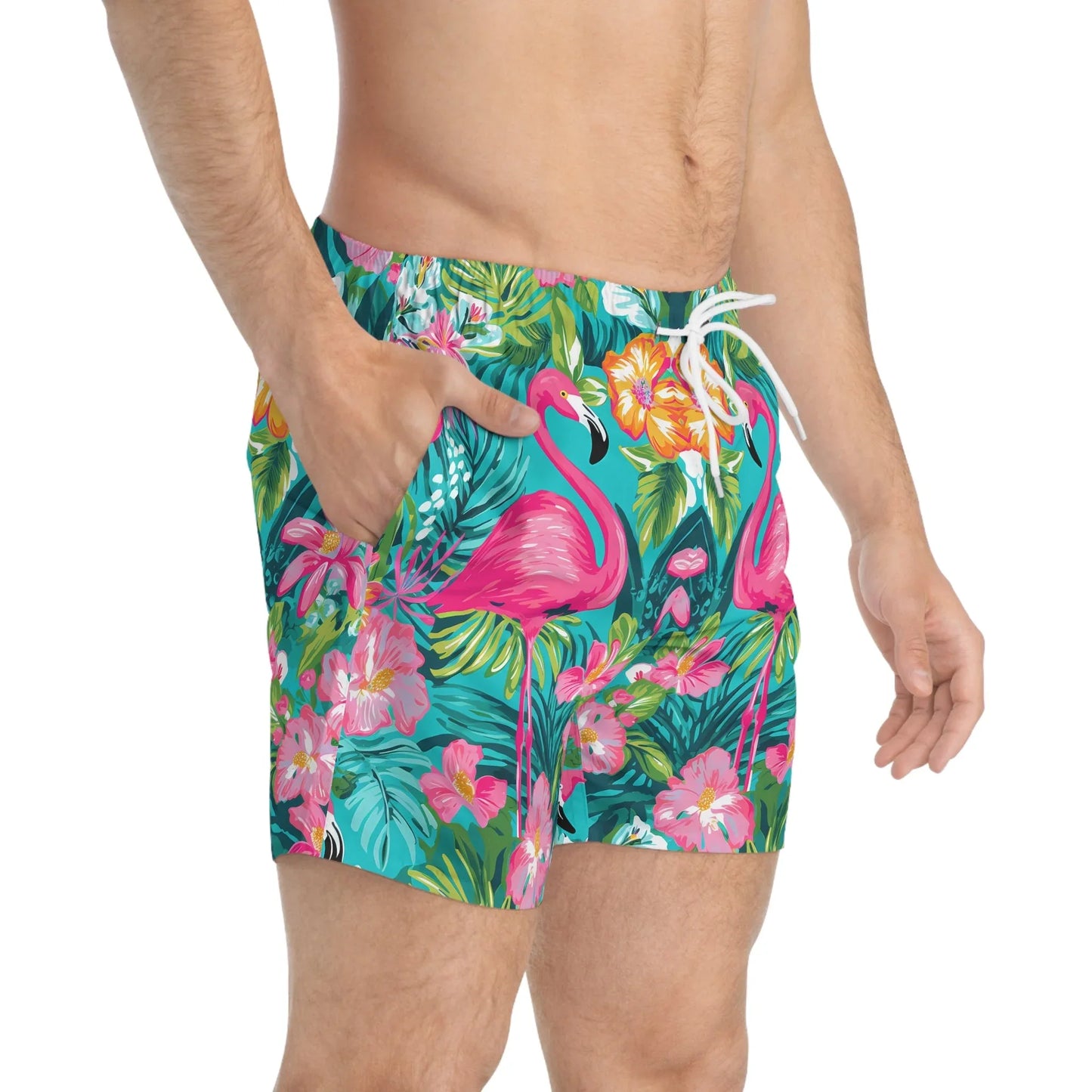 Pink Paradise Swim Trunks - All Over Prints