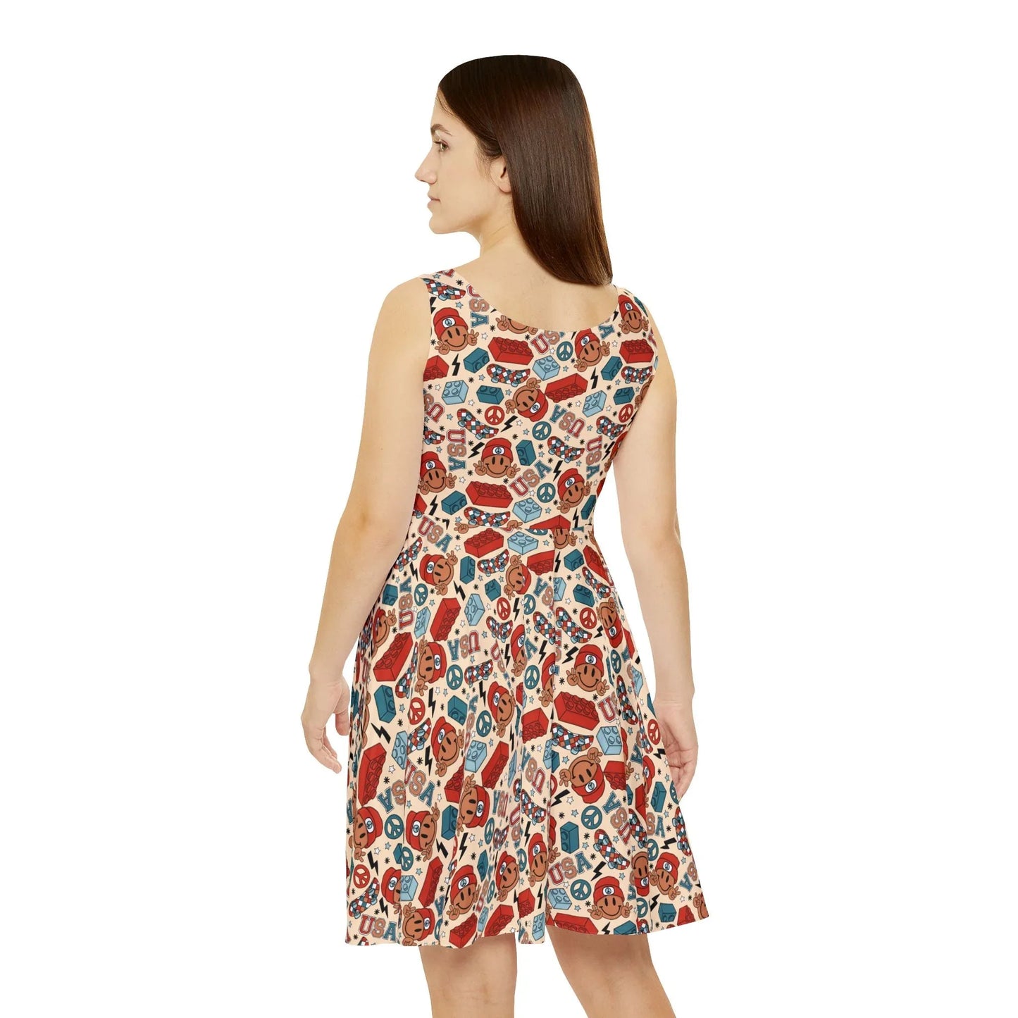 Smiles & Stripes Skater Dress - All Over Prints