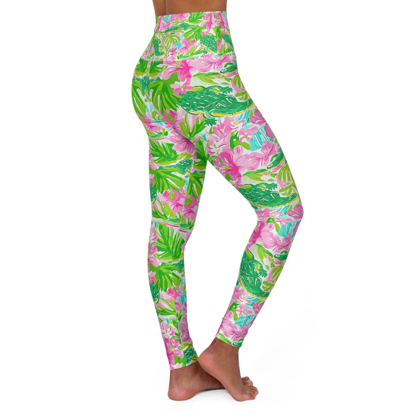 Swamp King High Waisted Yoga Leggings - All Over Prints