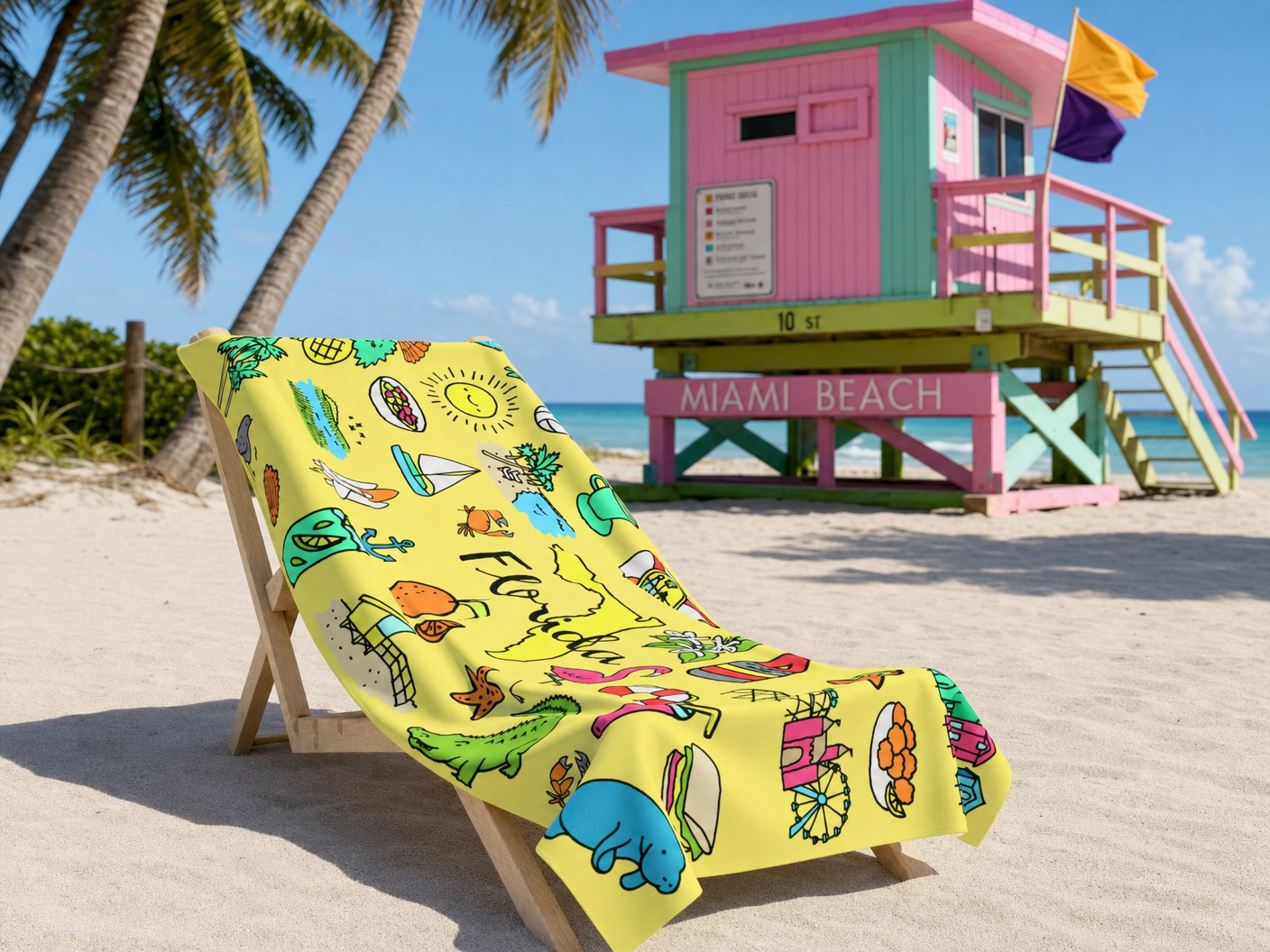 Tropicool Florida Towel – RELLE Fashion & Lifestyle – Product Image