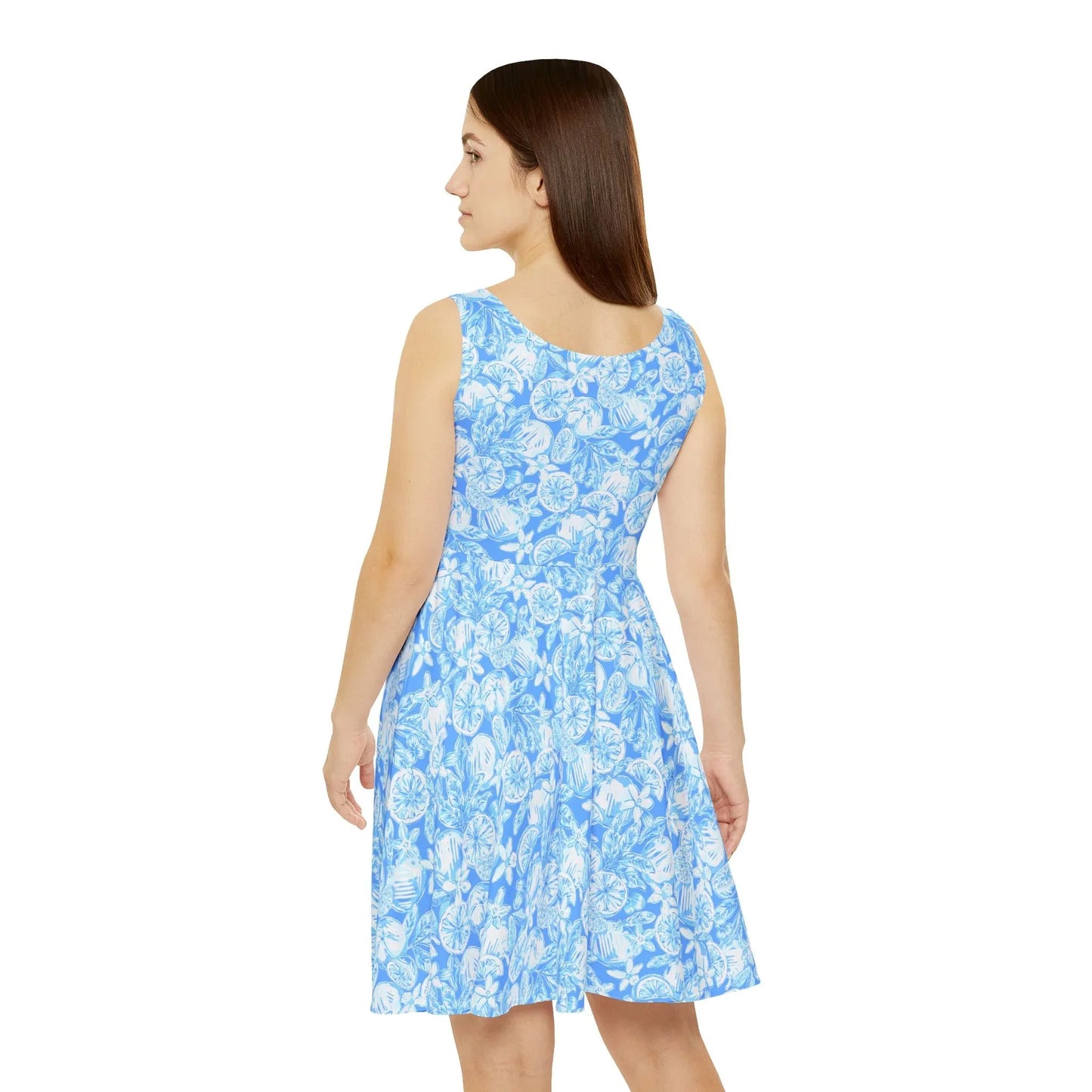 White Orchard Skater Dress - All Over Prints