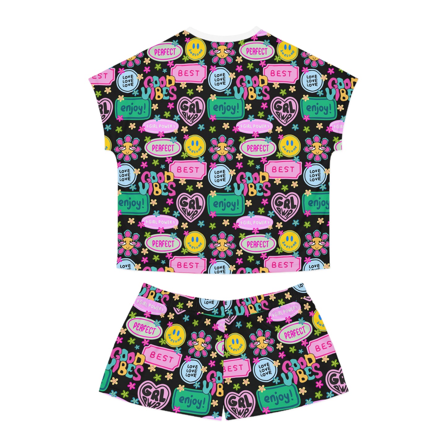 Girl Power, Good Vibes Short Pajama Set