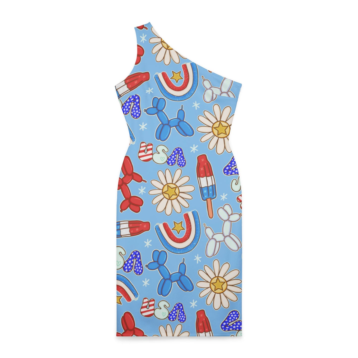 Sunny Celebrations One Shoulder Dress