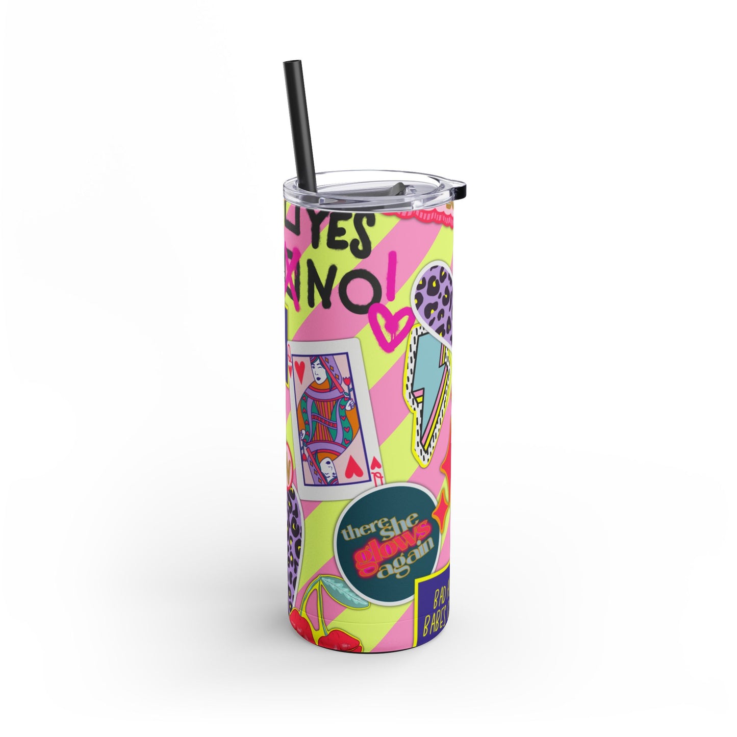 Girl Power Revolution Skinny Tumbler with screw-on slide