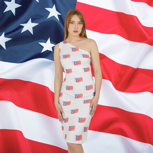 All-American Pride One Shoulder Dress