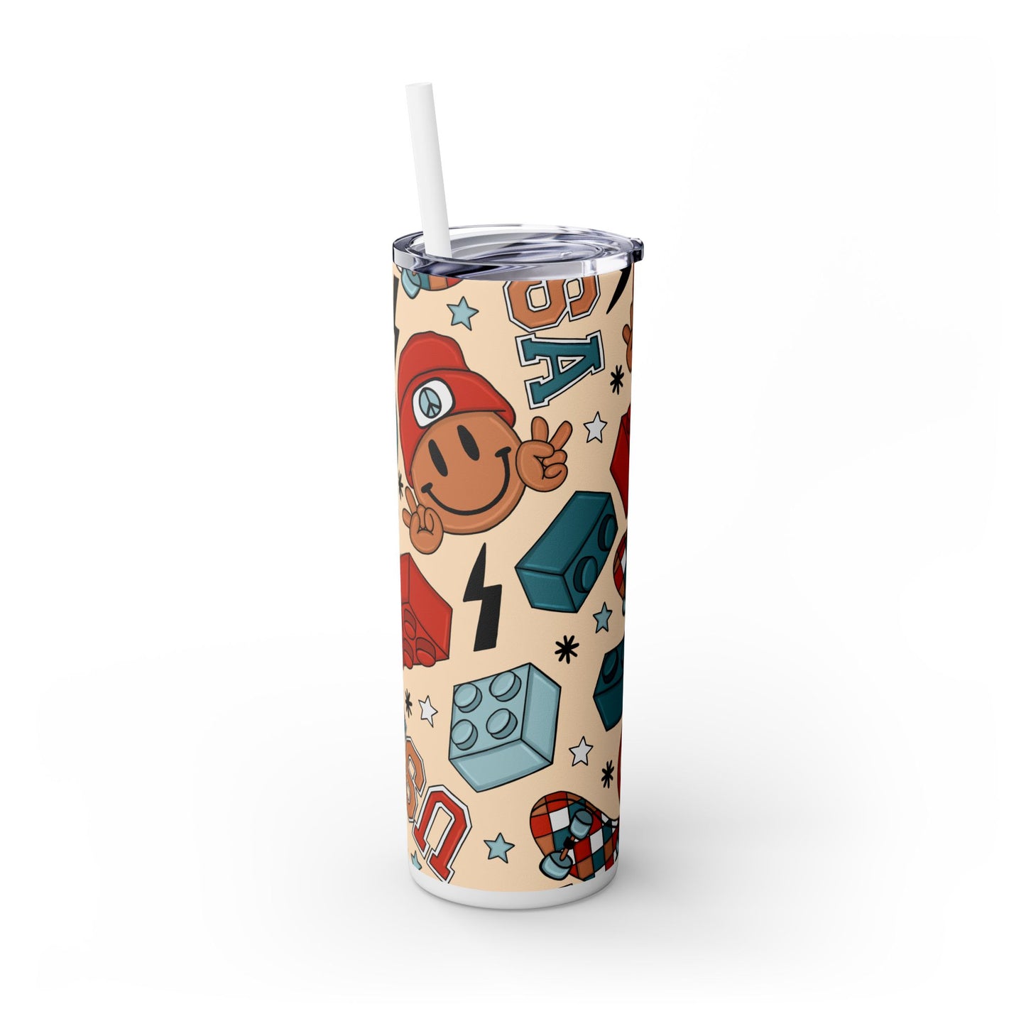 Smiles & Stripes Skinny Tumbler