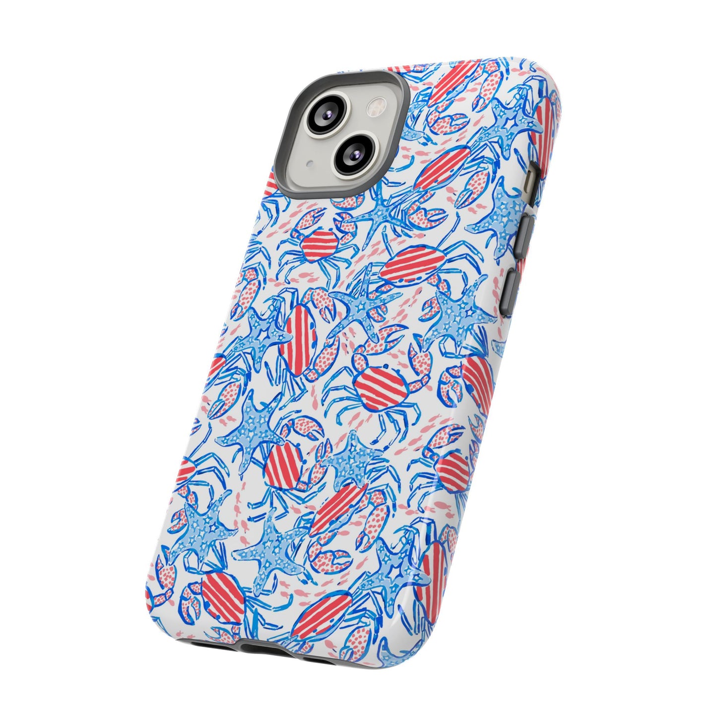 Patriotic Crab & Seashell iPhone Case