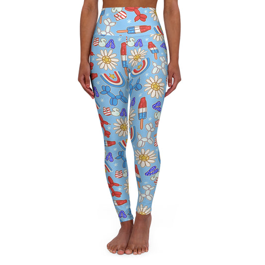 Sunny Celebrations High Waisted Yoga Leggings