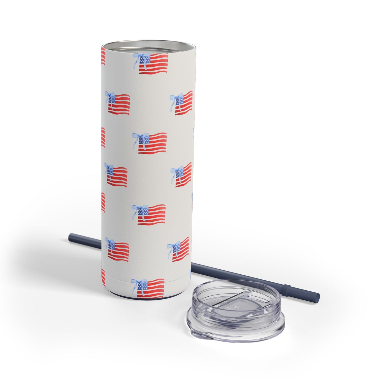 All-American Pride Skinny Tumbler with screw-on slide