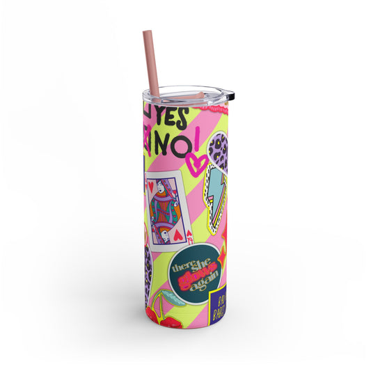 Girl Power Revolution Skinny Tumbler with screw-on slide