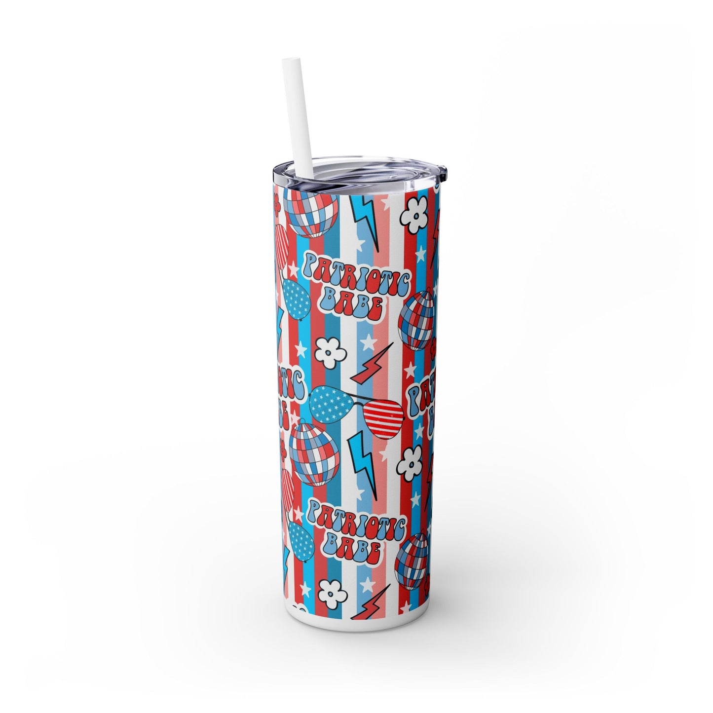 Patriotic Babe Skinny Tumbler