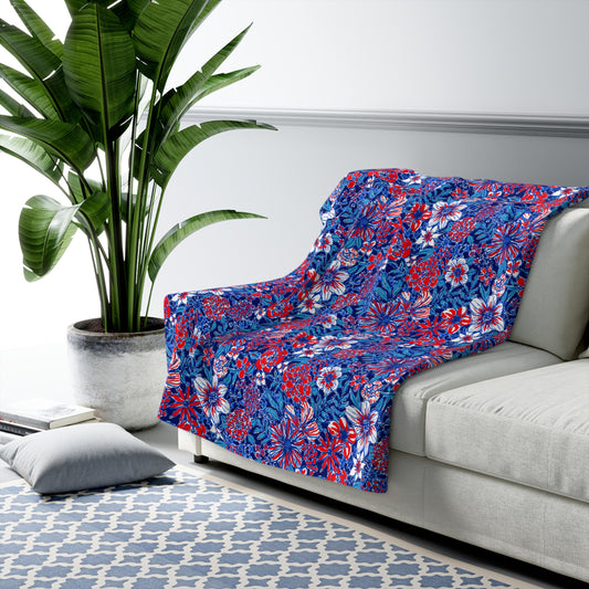 Liberty Garden Sherpa Fleece Blanket