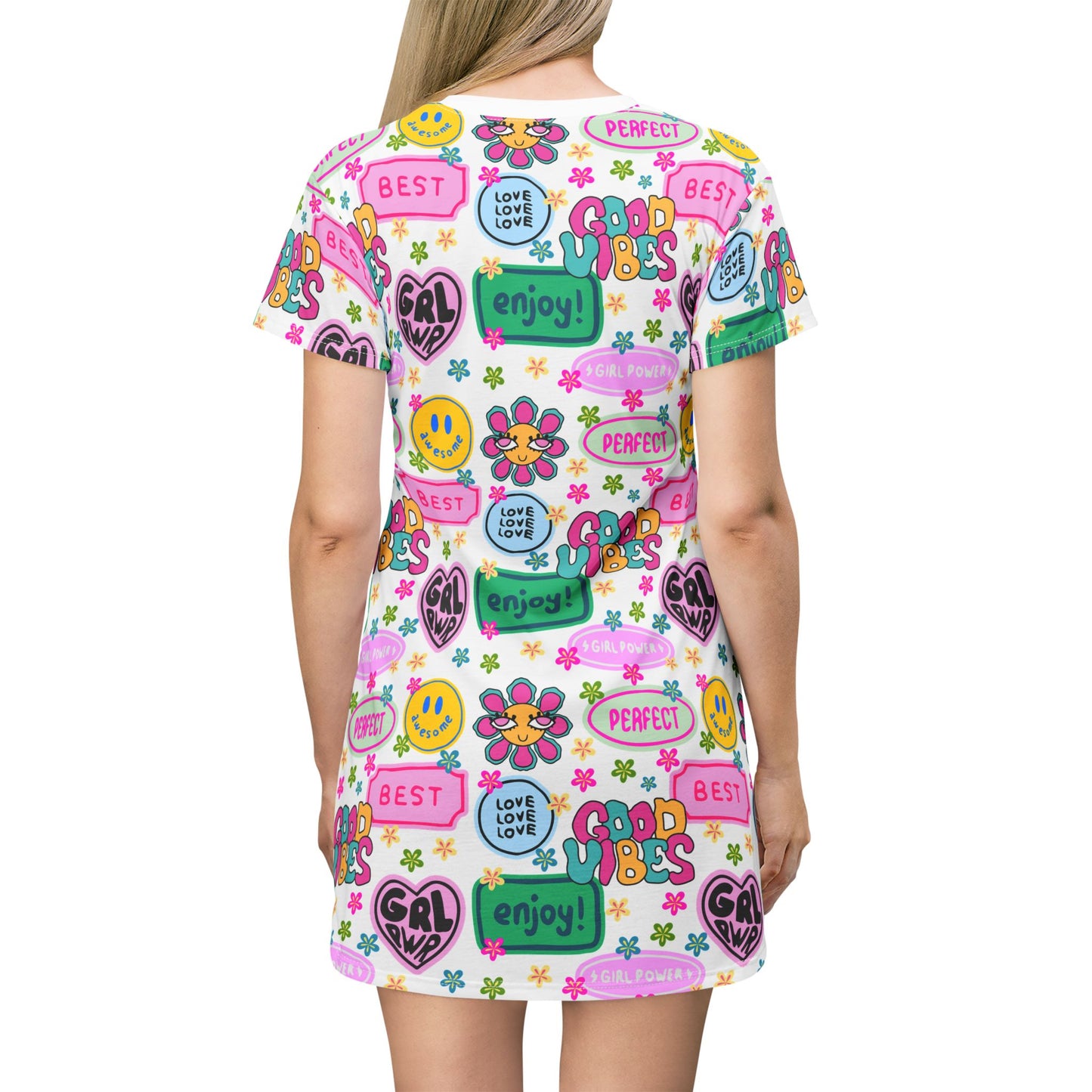 Girl Power, Good Vibes T-Shirt Dress