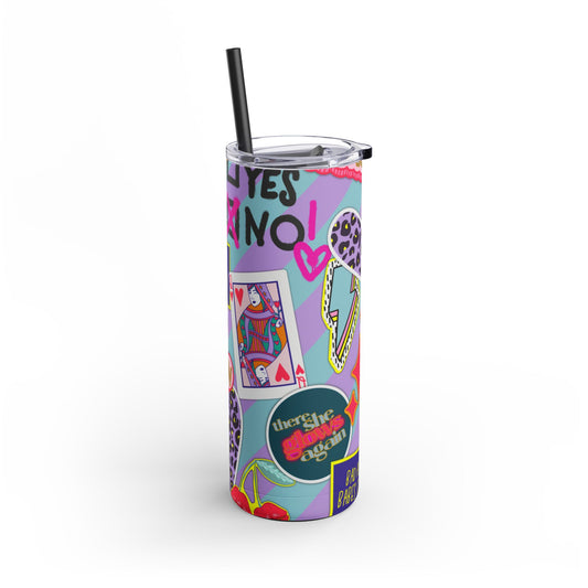 Girl Power Revolution Skinny Tumbler with screw-on slide