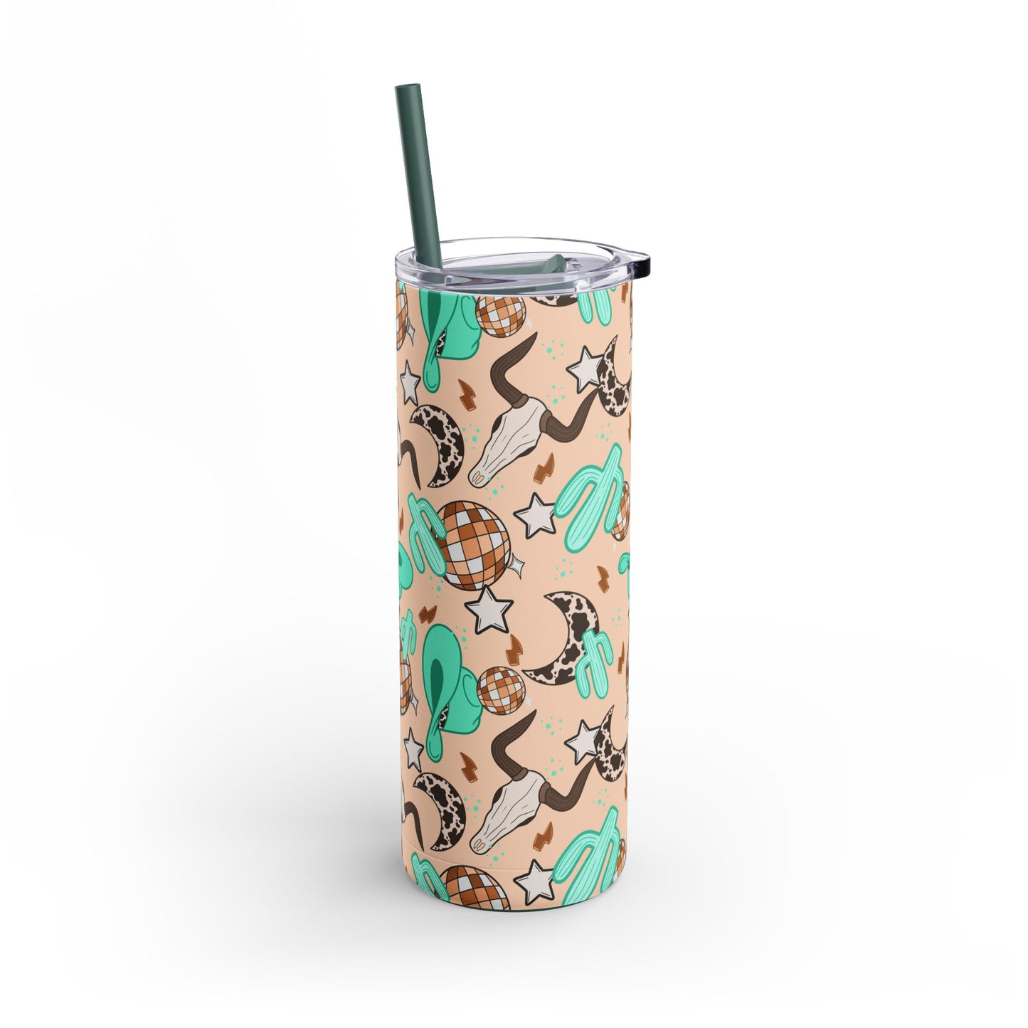 Rodeo Rave Skinny Tumbler with screw-on slide