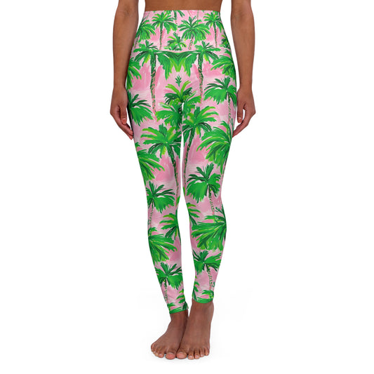 Palm Beach High Waisted Yoga Leggings