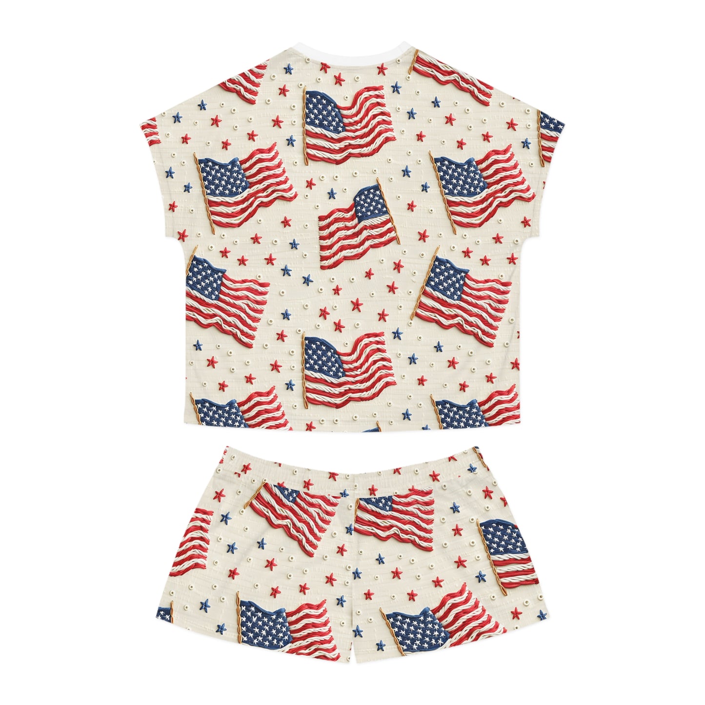 Flag of Freedom Women's Short Pajama Set