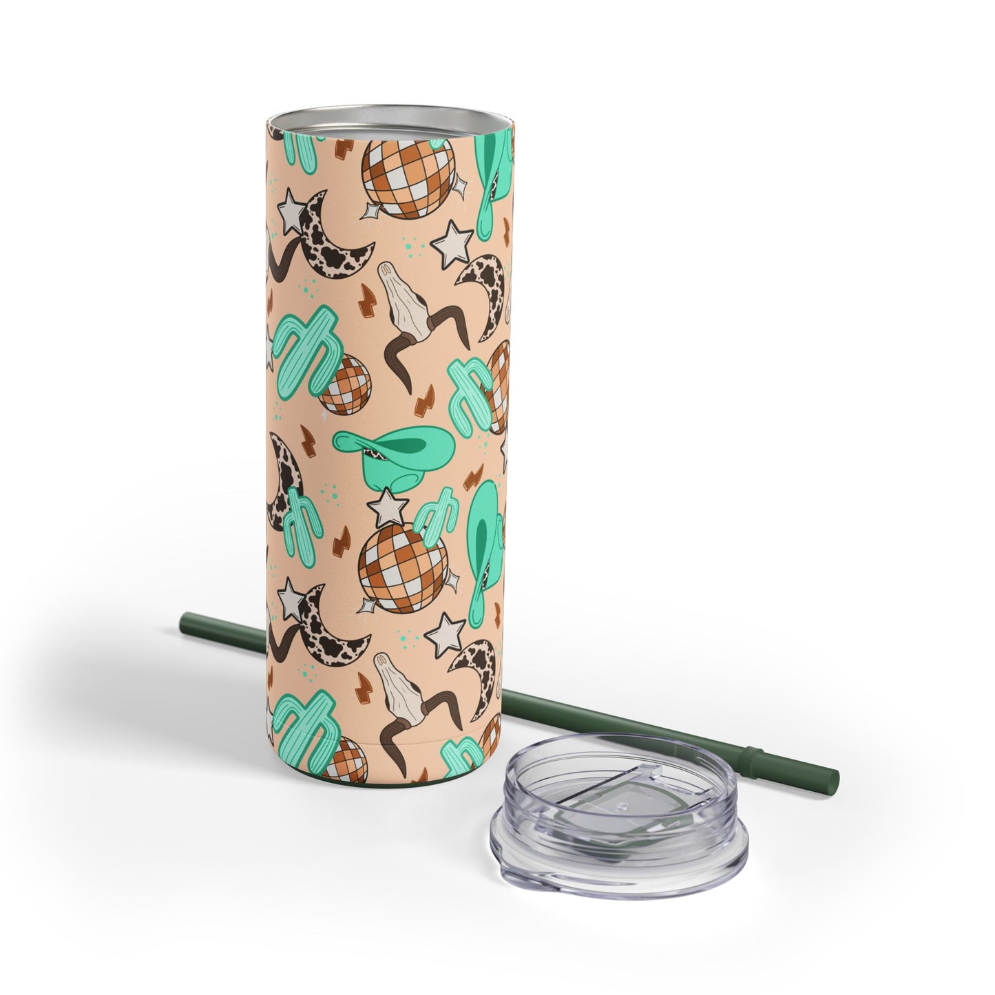 Rodeo Rave Skinny Tumbler with screw-on slide