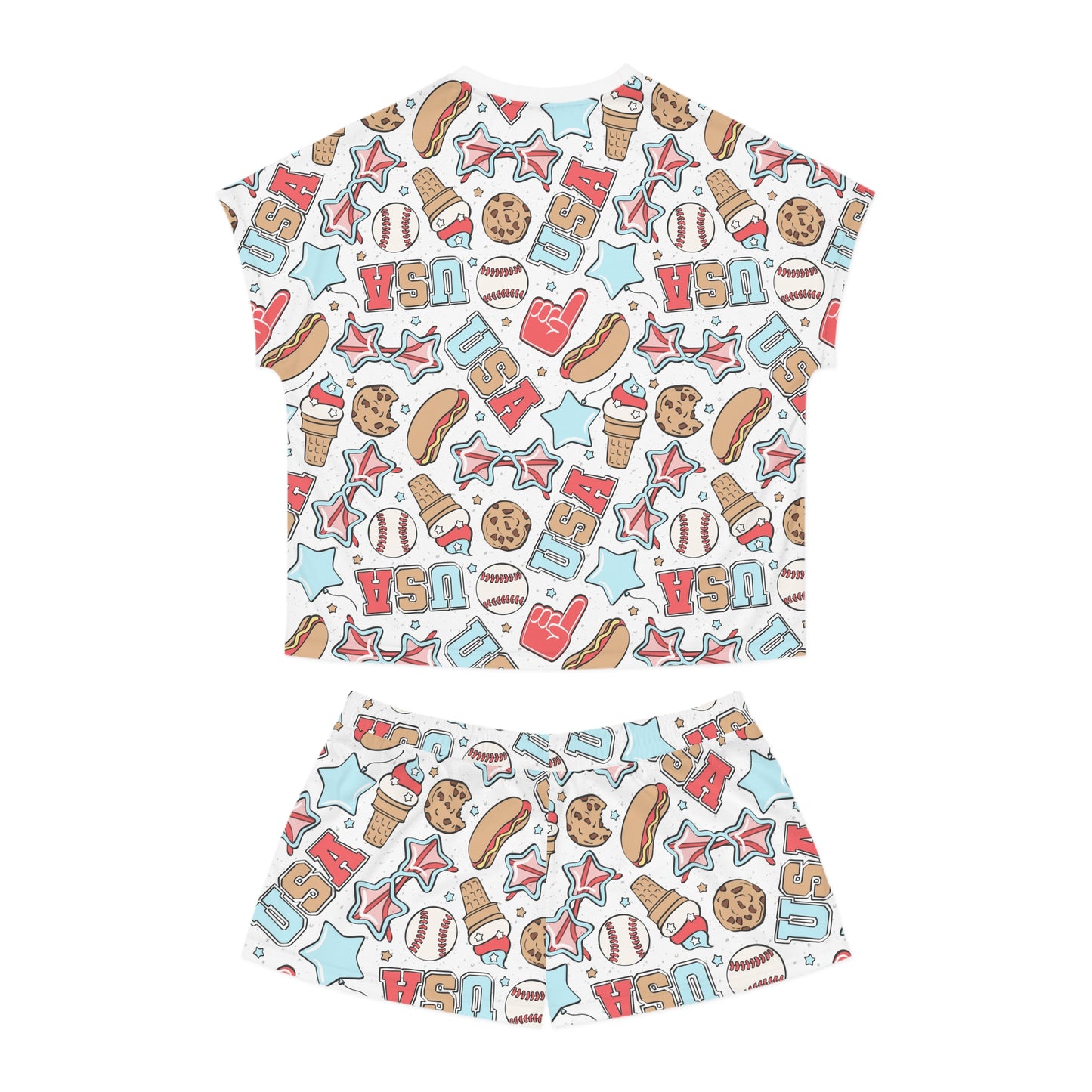 American Treats Women's Short Pajama Set