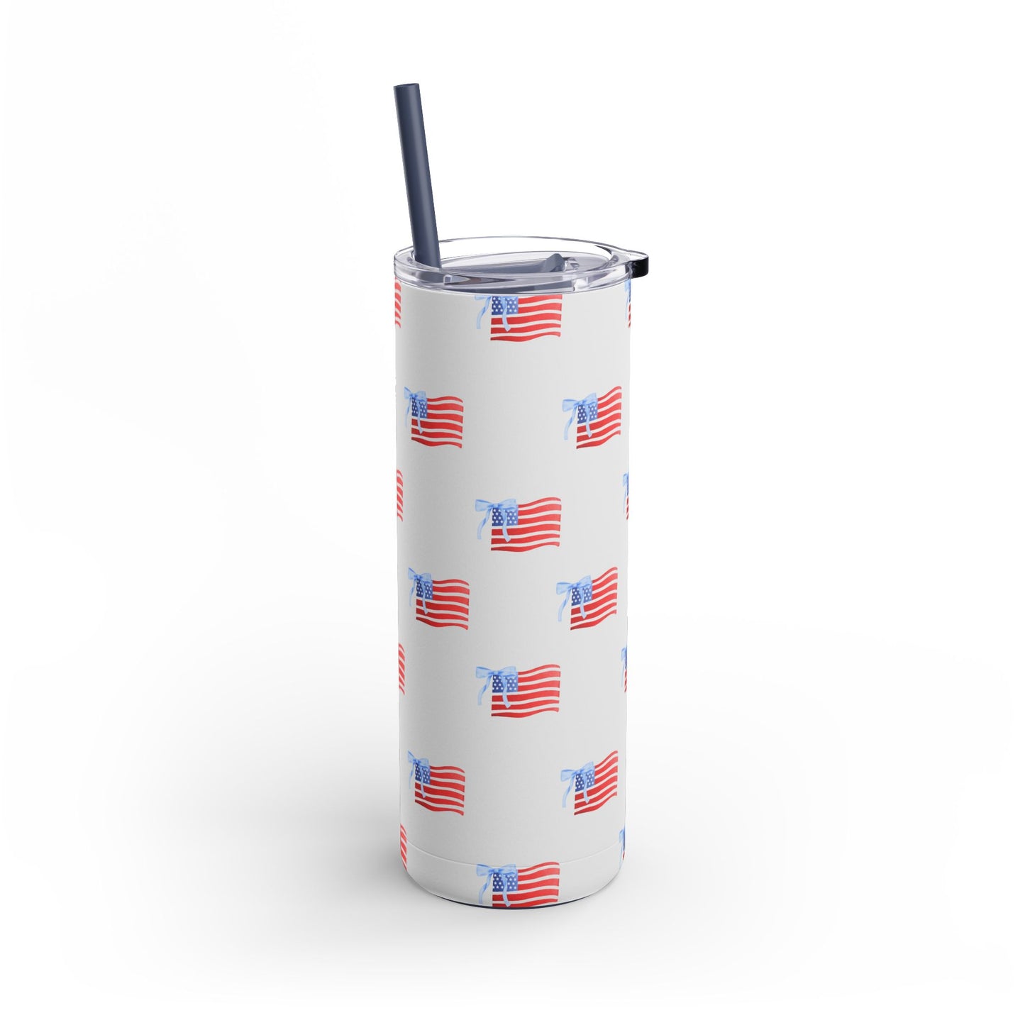 All-American Pride Skinny Tumbler with screw-on slide