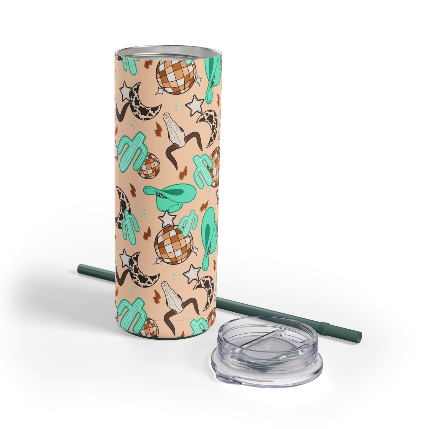 Rodeo Rave Skinny Tumbler with screw-on slide