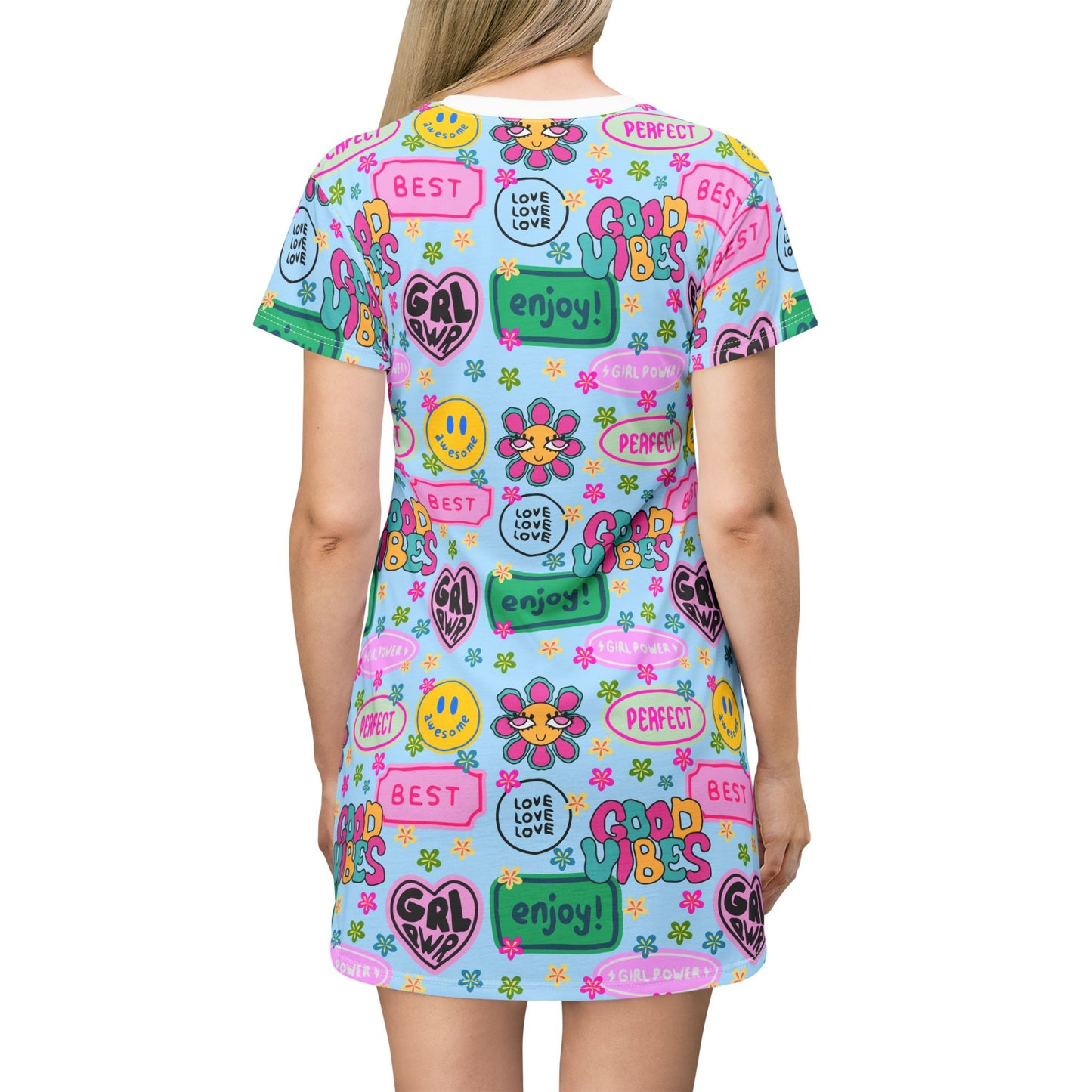 Girl Power, Good Vibes T-Shirt Dress