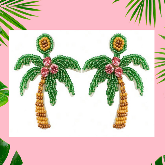 Tropical Palm Tree Earrings