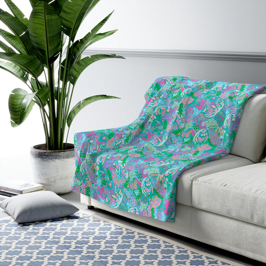Manatee Paradise Sherpa Fleece Blanket