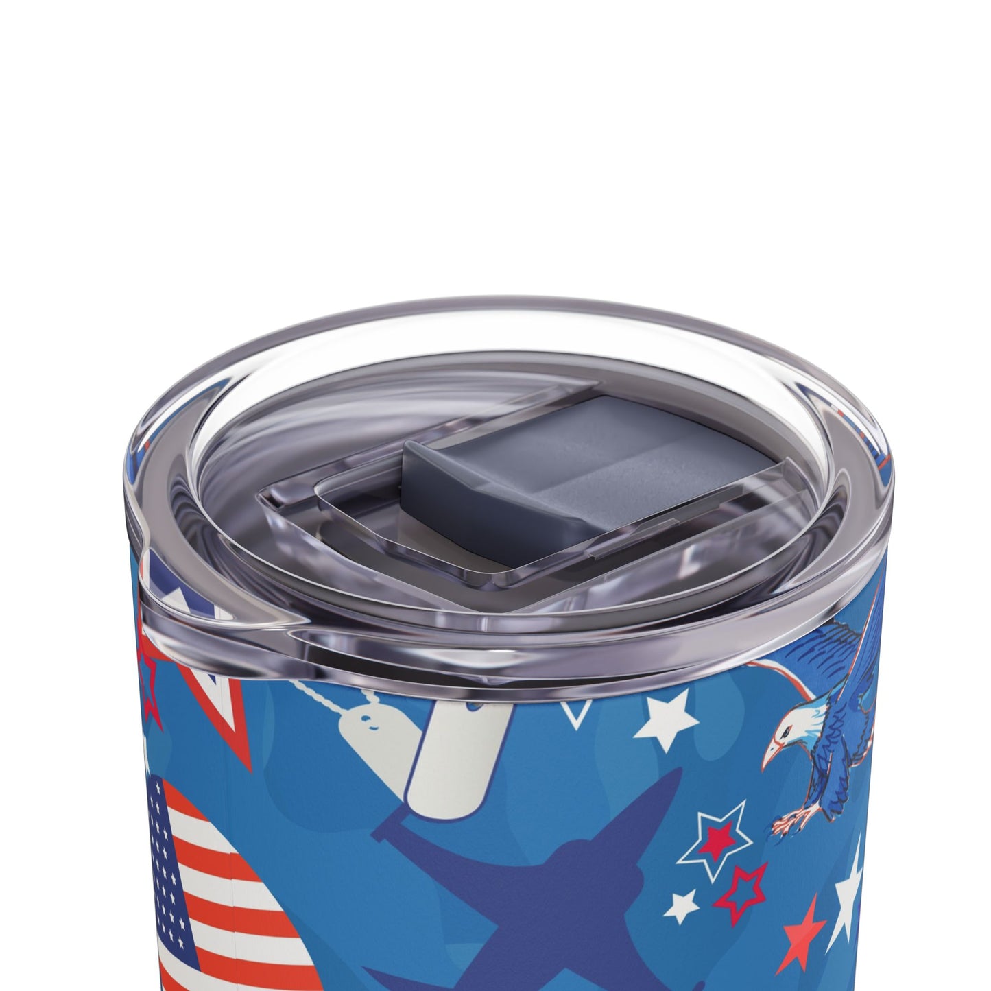 Patriot Duty Skinny Tumbler with screw-on slide