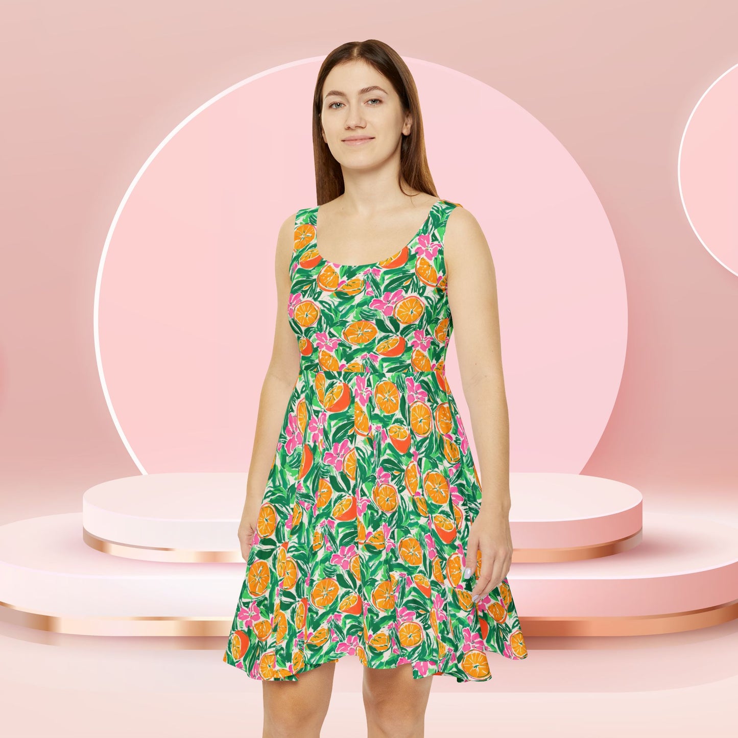 Sunshine Citrus Skater Dress
