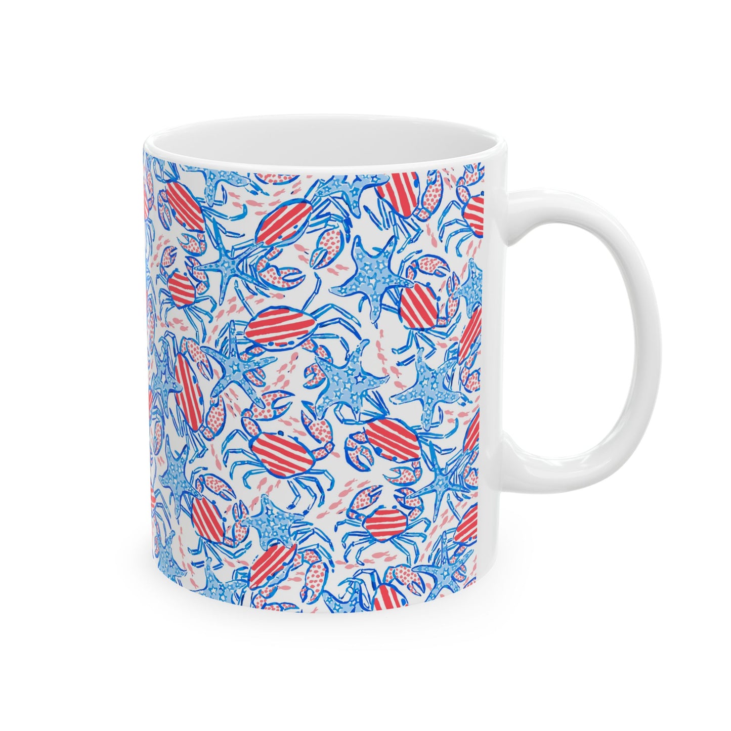 Patriotic Crab & Seashell Mug