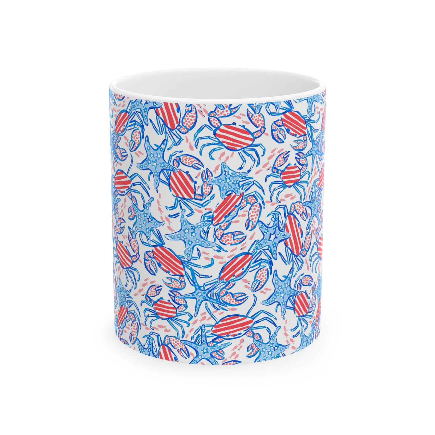 Patriotic Crab & Seashell Mug