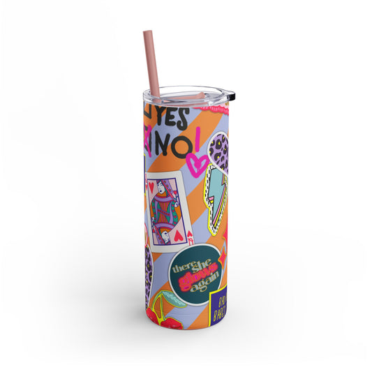 Girl Power Revolution Skinny Tumbler with screw-on slide