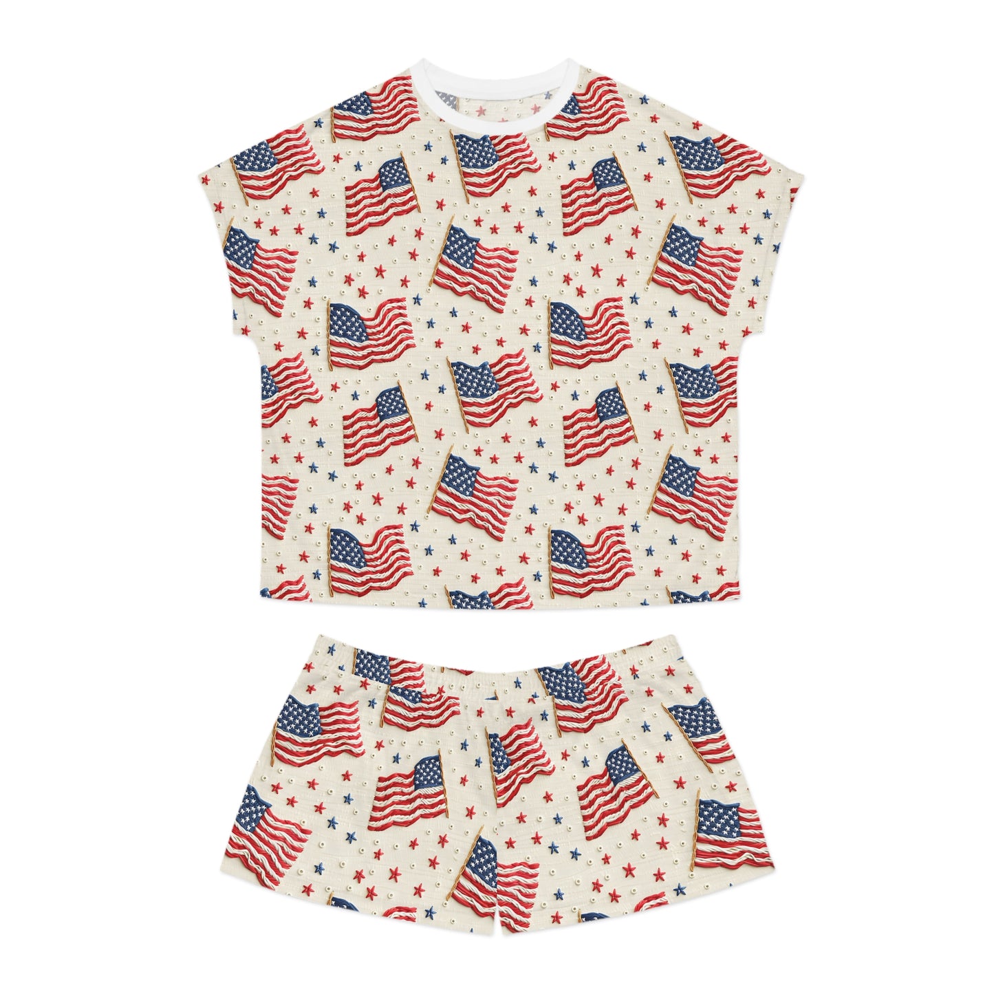 Flag of Freedom Women's Short Pajama Set