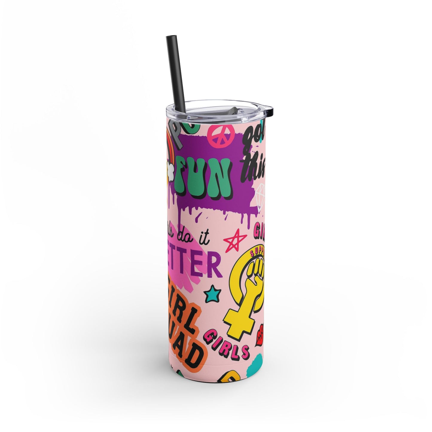 Girl Squad Skinny Tumbler with screw-on slide