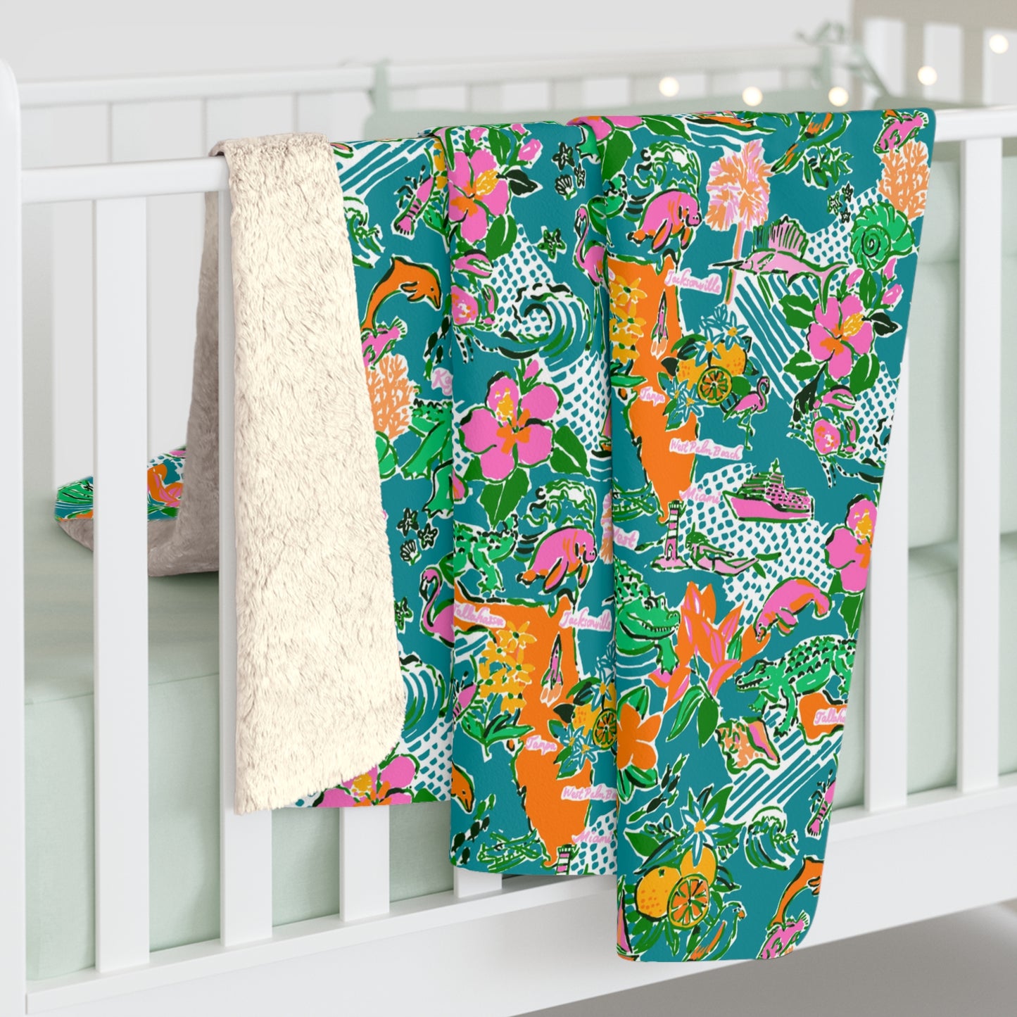Sunshine State Sherpa Fleece Blanket