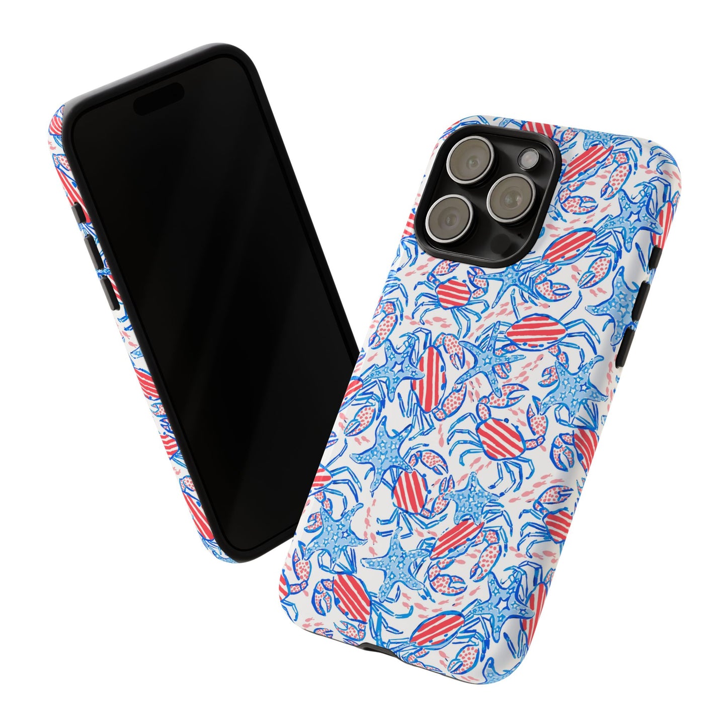 Patriotic Crab & Seashell iPhone Case